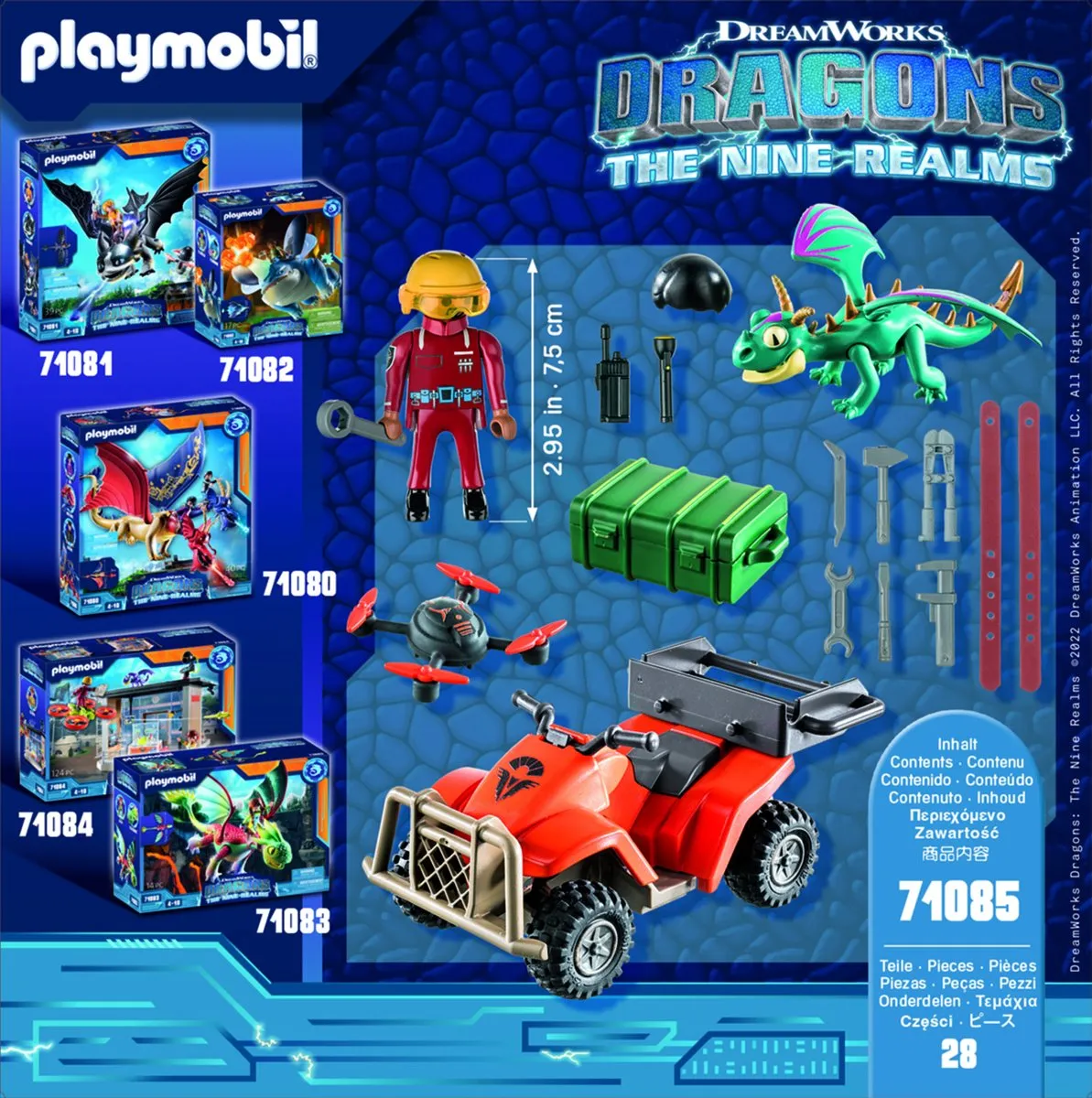 Playmobil Dragons: The Nine Realms Icaris Quad & Phil 71085 - Multicolor
