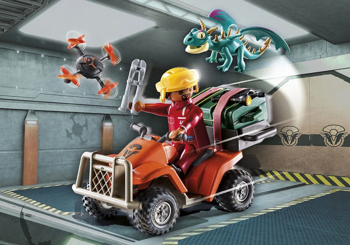 Playmobil Dragons: The Nine Realms Icaris Quad & Phil 71085 - Multicolor