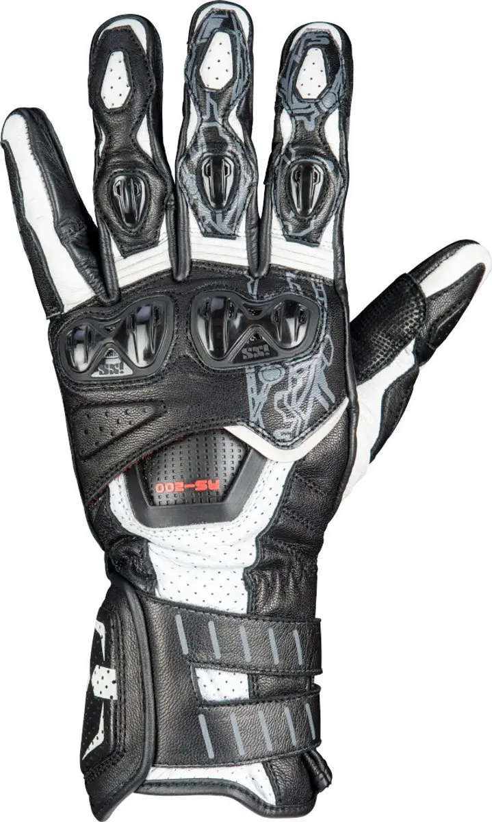 IXS RS-200 3.0 Wit Zwart Handschoenen