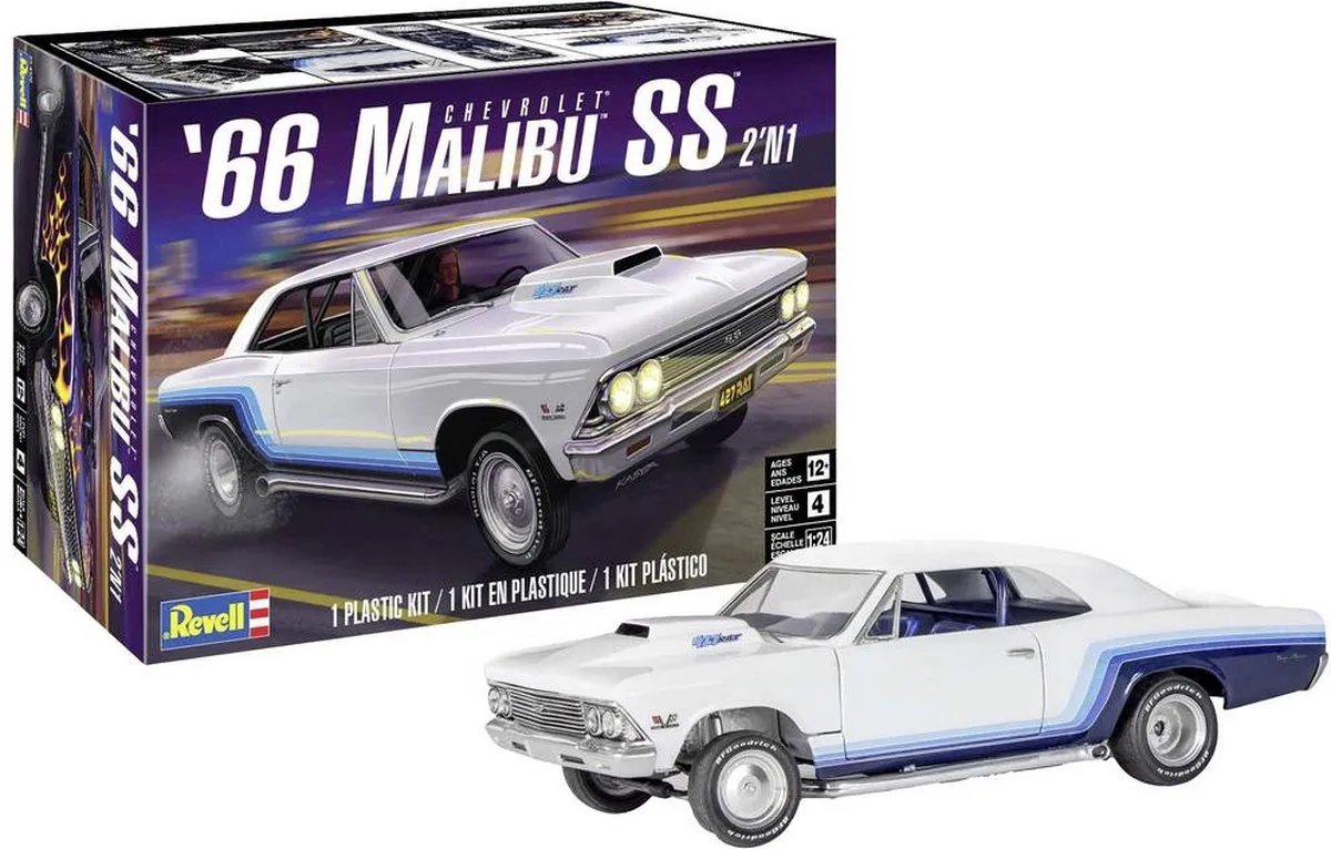 Revell 14520 1966 Malibu SS Modelbouwpakket Auto 1:24 - Multi