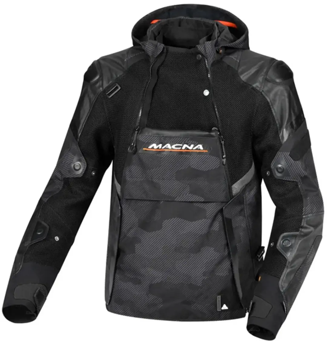 Macna Bradical Textile Summer Jas Zwart Oranje