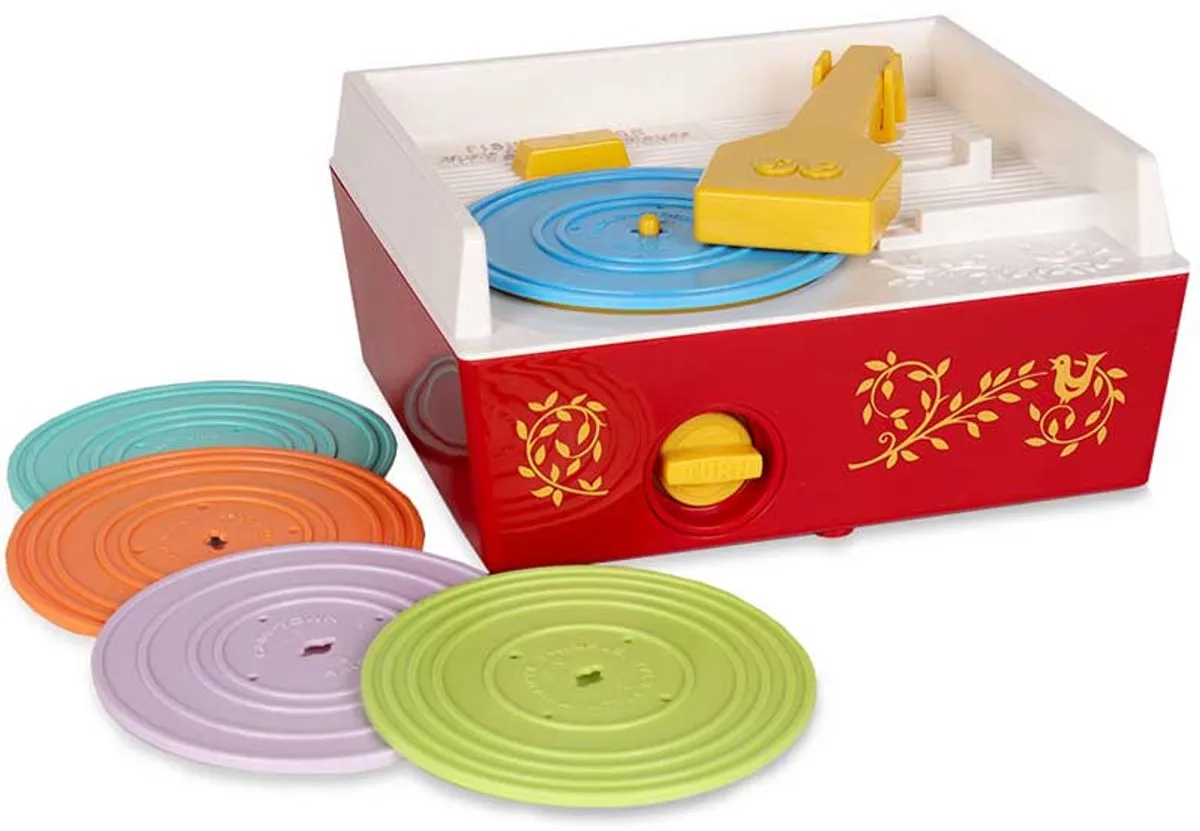 Fisher-Price Classic Platenspeler - 2x 1,5V-blok - Wit - afbeelding 6 van 6