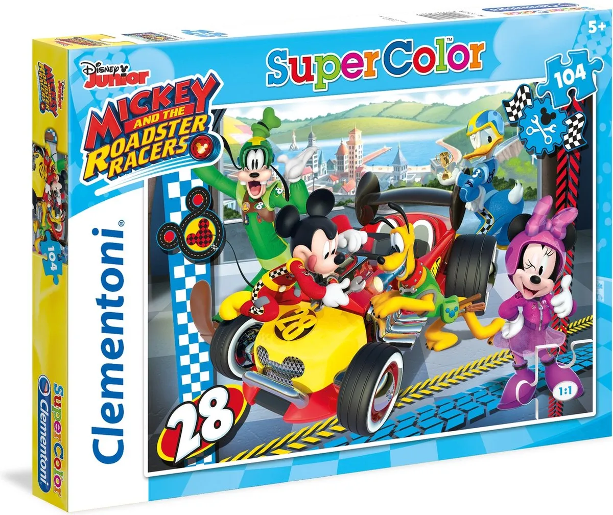 Clementoni Disney Mickey Mouse Junior Legpuzzel 104 Stuks - Multicolor