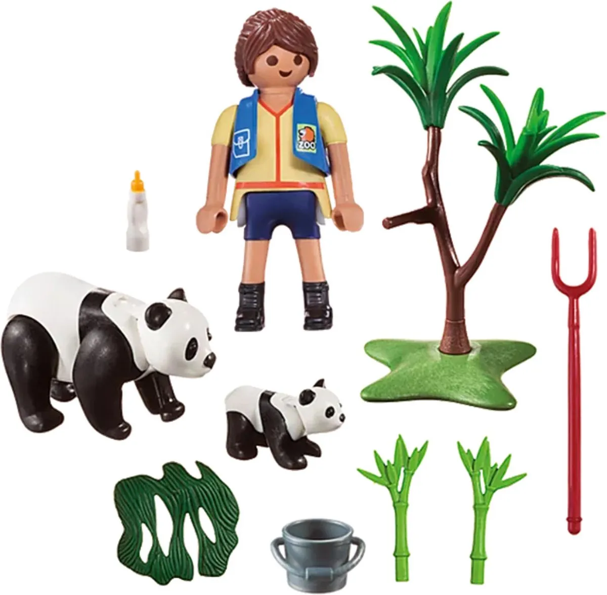 Playmobil Panda Verzorger Carry Case 70105 - Rood