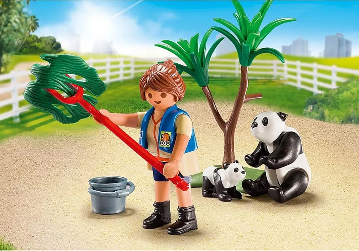 Playmobil Panda Verzorger Carry Case 70105 - Rood