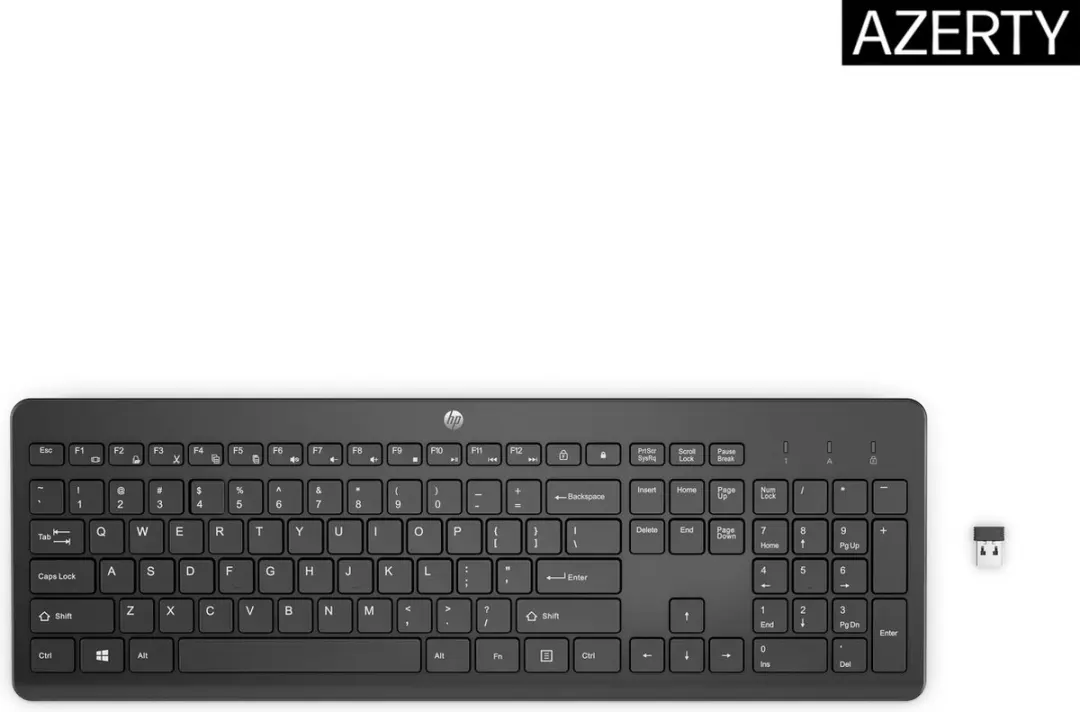 HP 230 Draadloos Toetsenbord AZERTY BE - Zwart