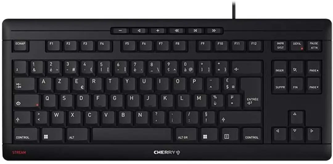 CHERRY STREAM KEYBOARD TKL toetsenbord USB AZERTY Frans Zwart