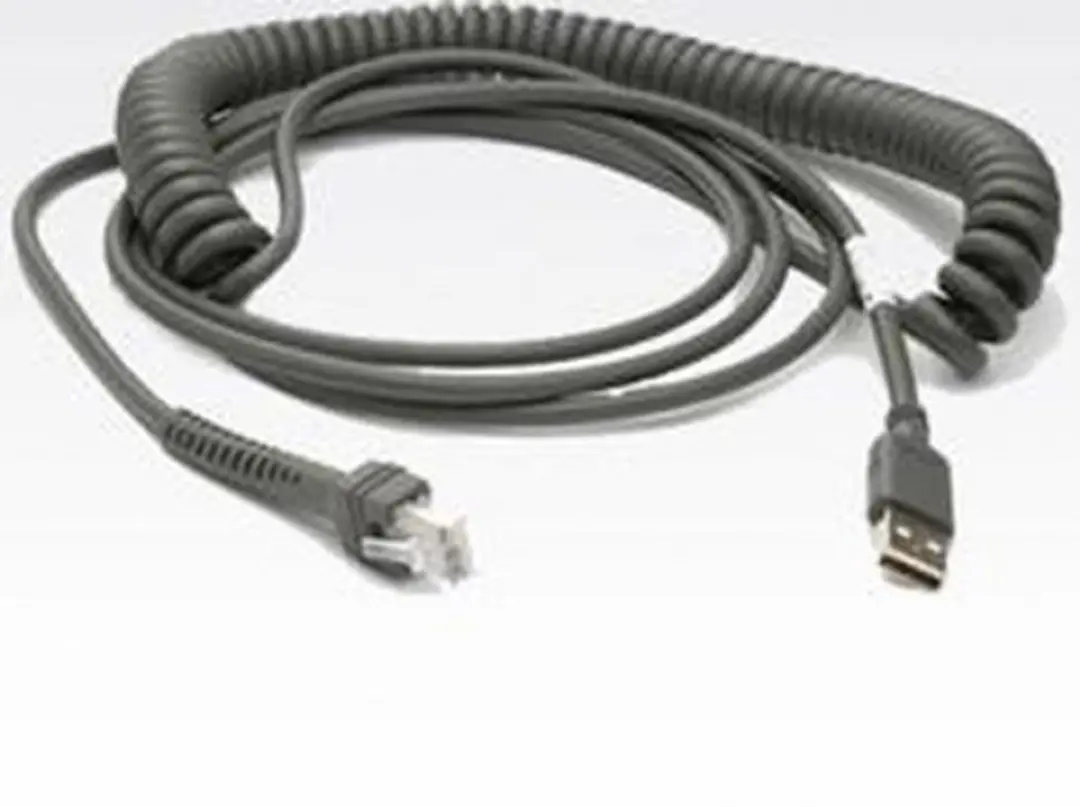 Zebra CBA-U12-C09ZAR USB Kabel A - 2,8m Gecoiled Grijs - afbeelding 2 van 3