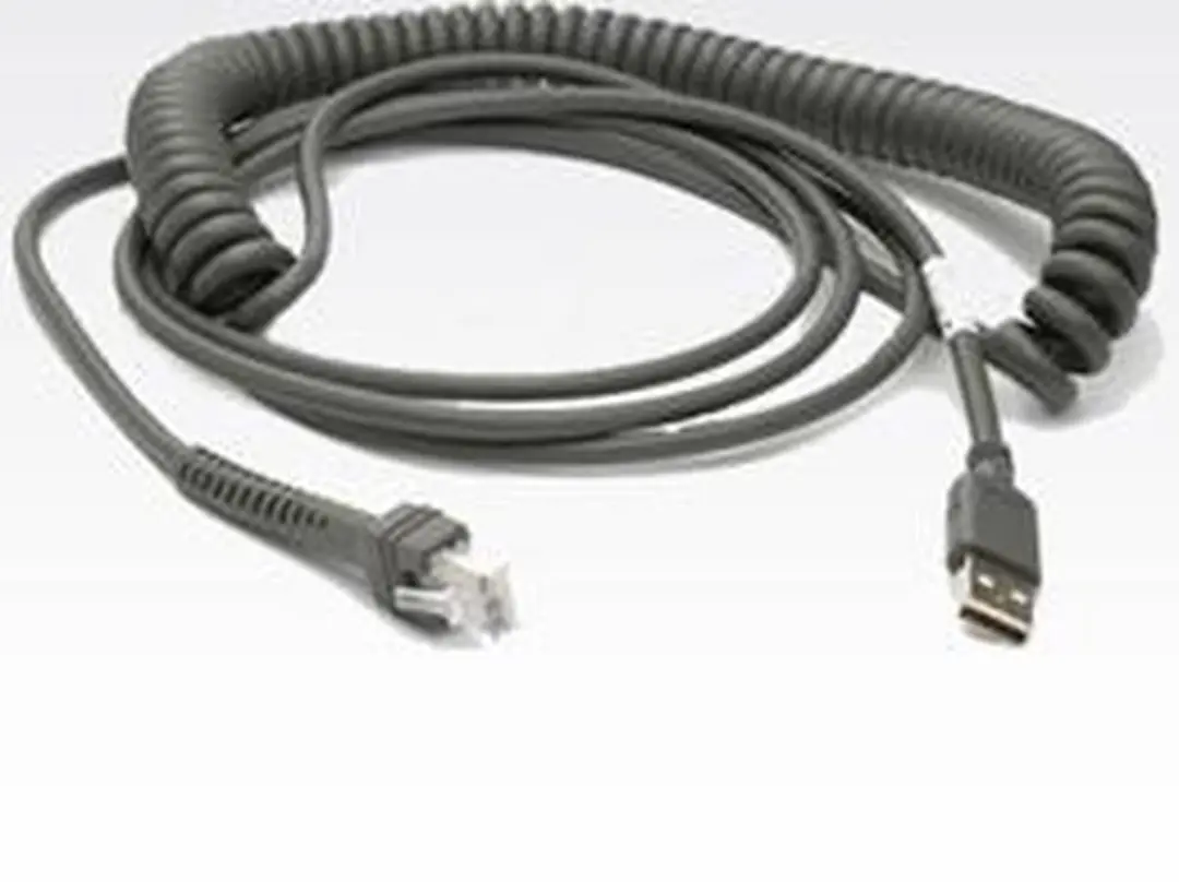 Zebra CBA-U12-C09ZAR USB Kabel A - 2,8m Gecoiled Grijs - afbeelding 3 van 3