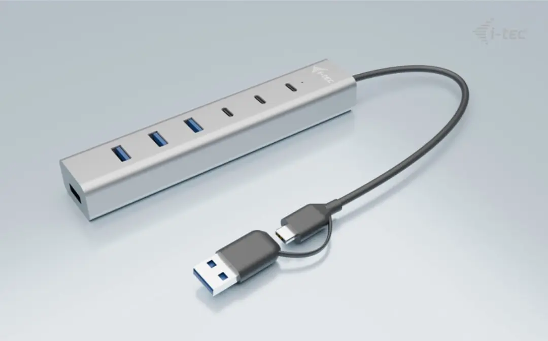 I-tec CAHUBMETAL7 USB-hub 7 Poorten - Grijs - afbeelding 6 van 6