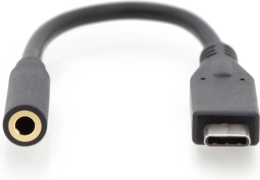 Digitus AK-300321-002-S Audio Adapterkabel USB-C naar 3,5mm Jack - Zwart