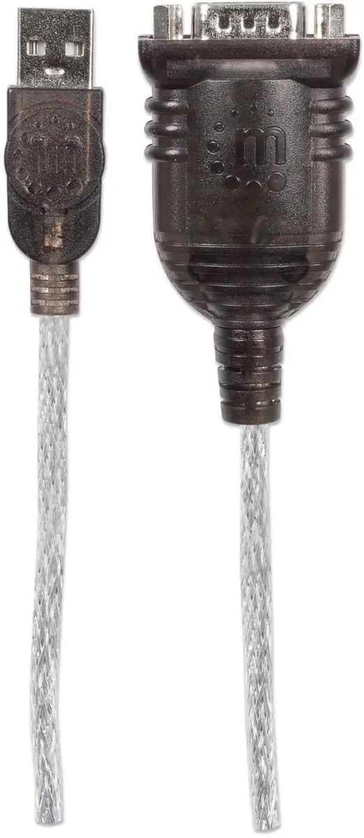 Manhattan USB 1.1 naar D-sub 9-polig Kabel 0.45m - Zilver-zwart - afbeelding 6 van 6