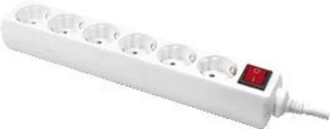 Logilink LPS202 Stekkerdoos 6x 3500W - Wit