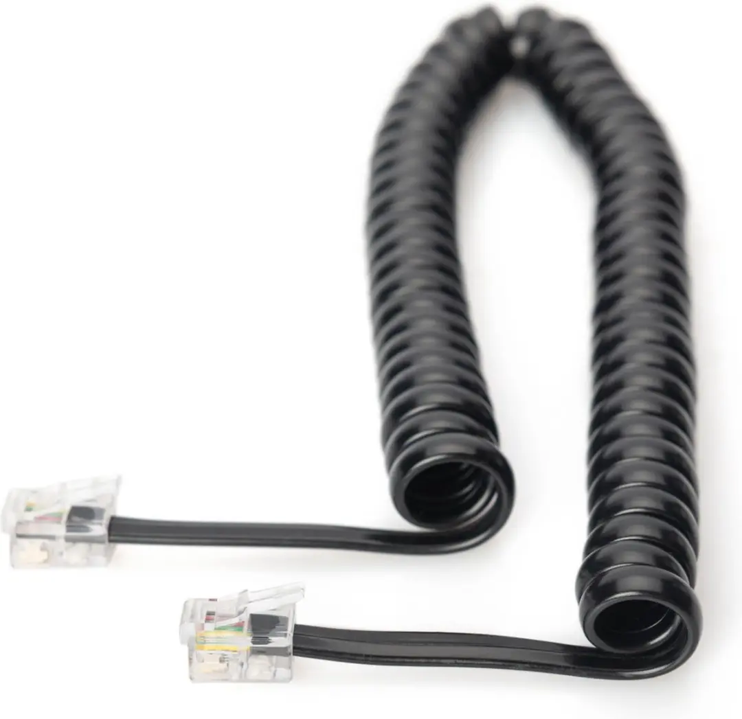 Digitus RJ10 Spiraalkabel - Transparent