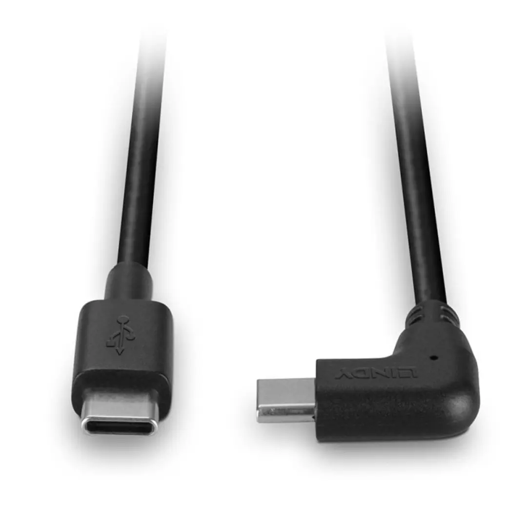 Lindy 32005 USB 2.0 Type C Kabel 90° - 1m - Zwart - afbeelding 5 van 5
