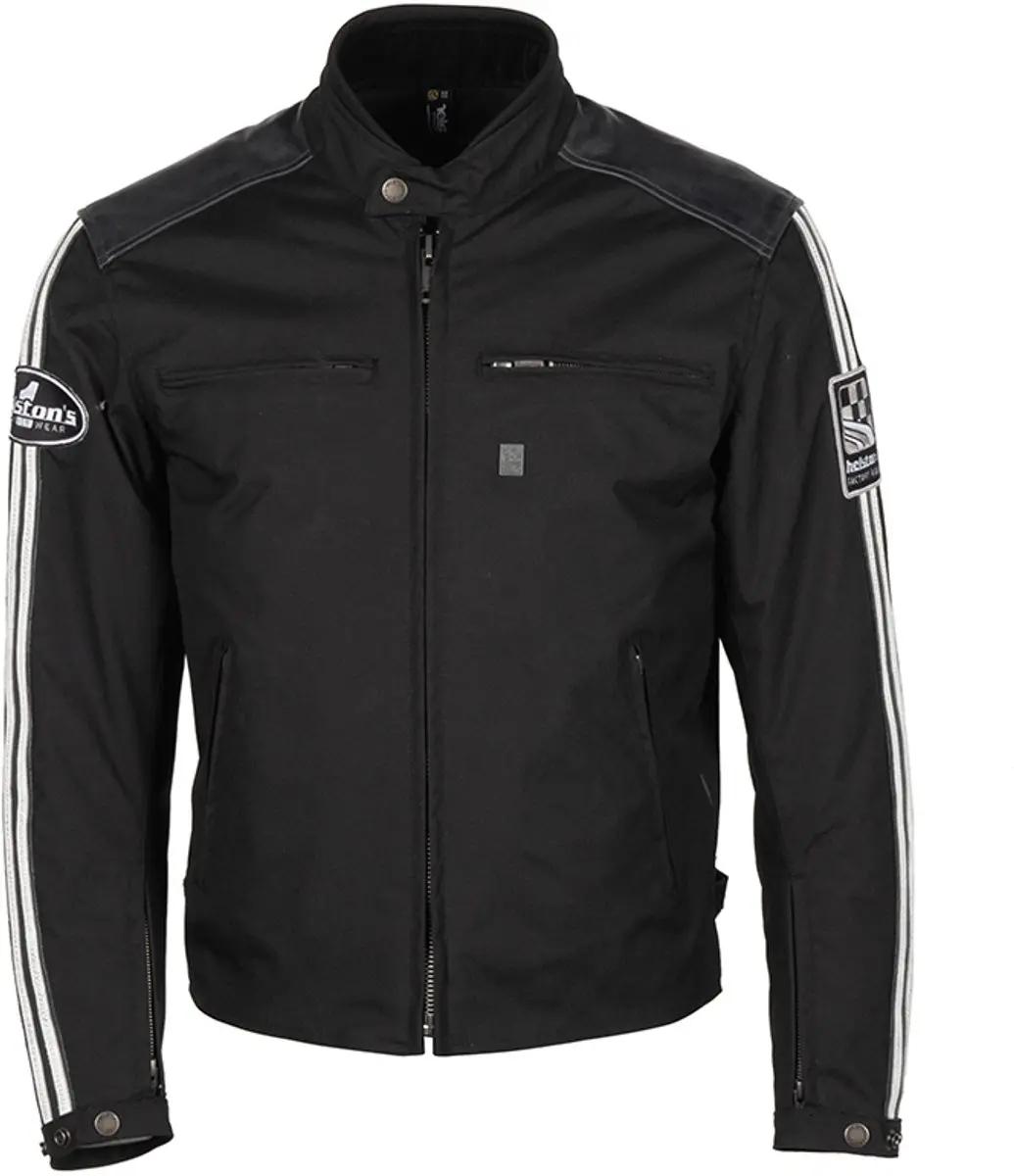 Helstons ACE Tissu Cuir Jas Zwart
