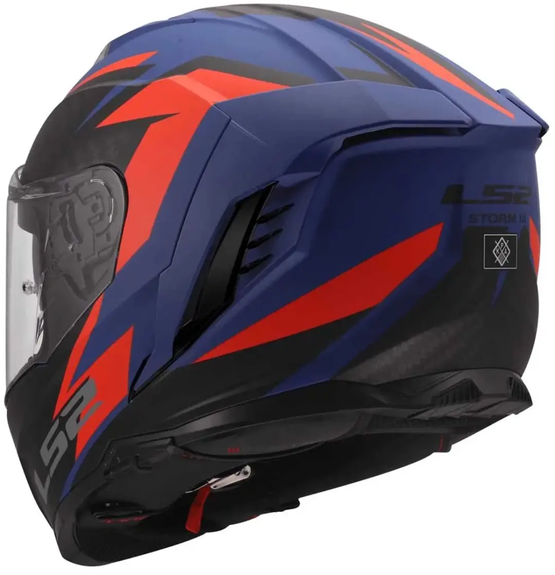 LS2 FF818 Storm III Dynamo Helm M - Blauw/rood