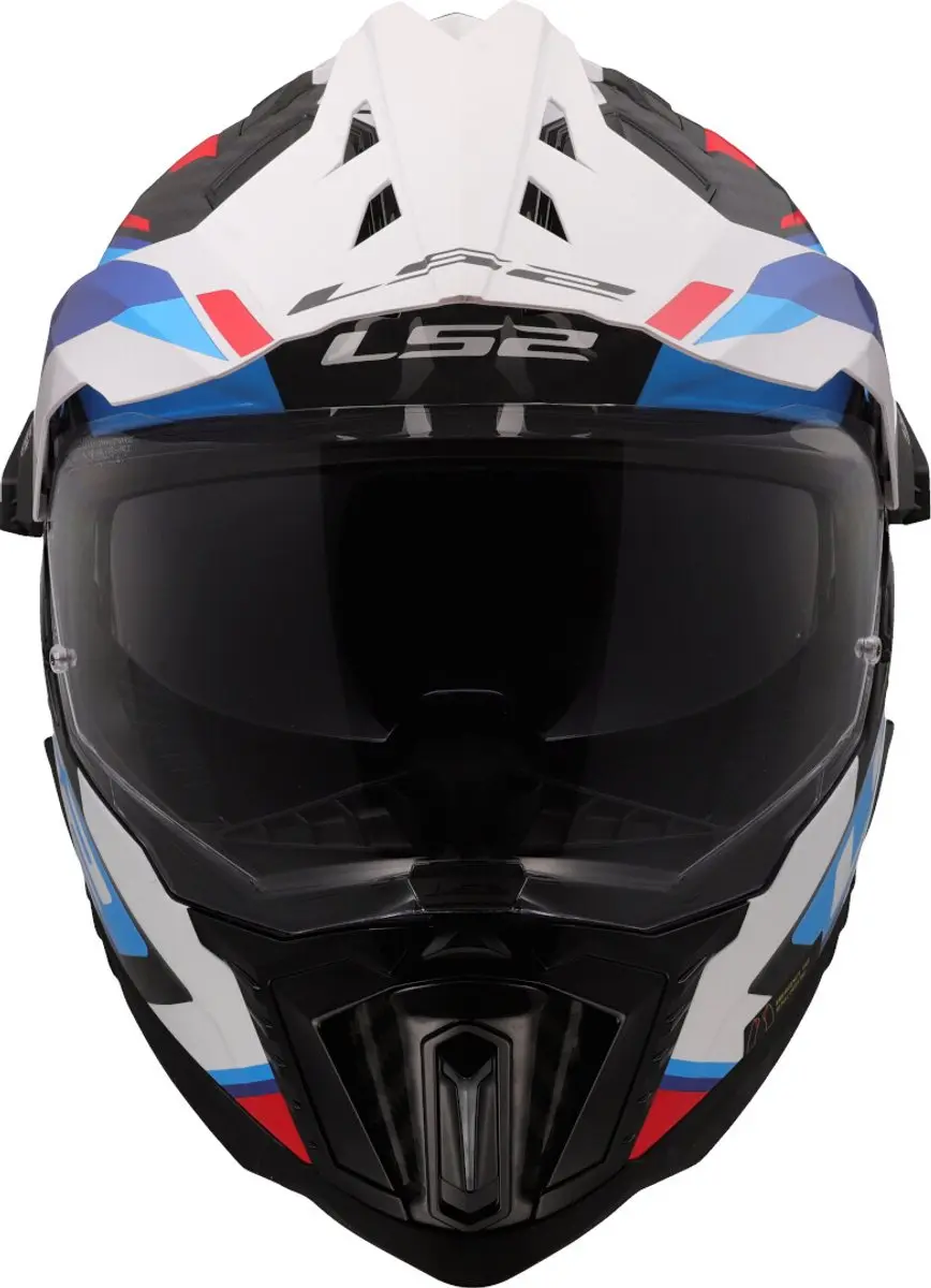 LS2 MX701 Explorer C Frontier II Motorhelm - M - Blauw/Wit