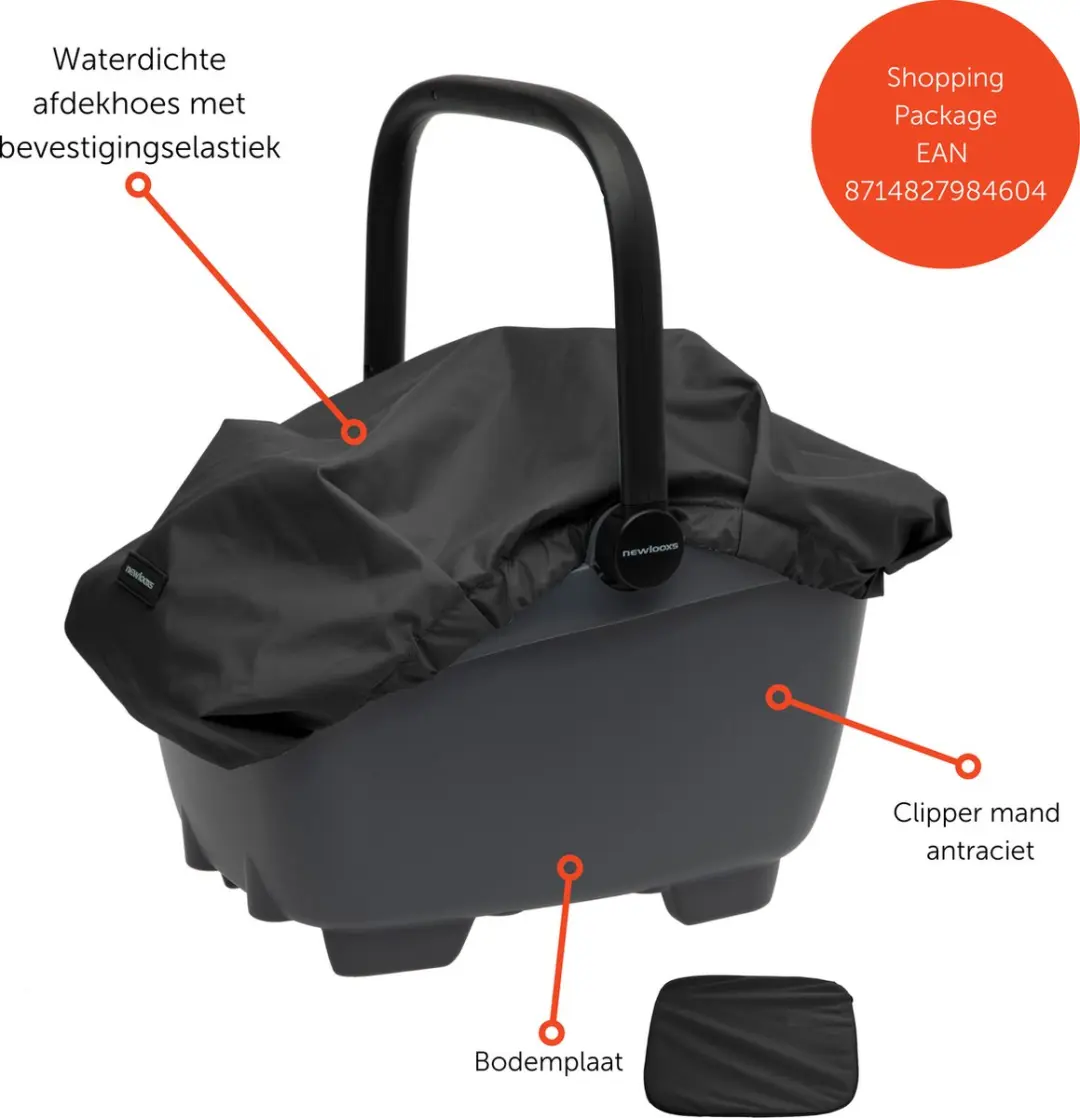 New Looxs Clipper Racktime 2.0 Fietsmand - 28L - Groen