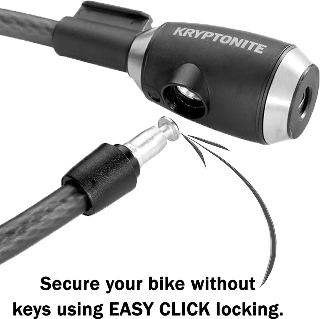 Kryptonite Kryptoflex Kabelslot 180cm - Staal - Zwart