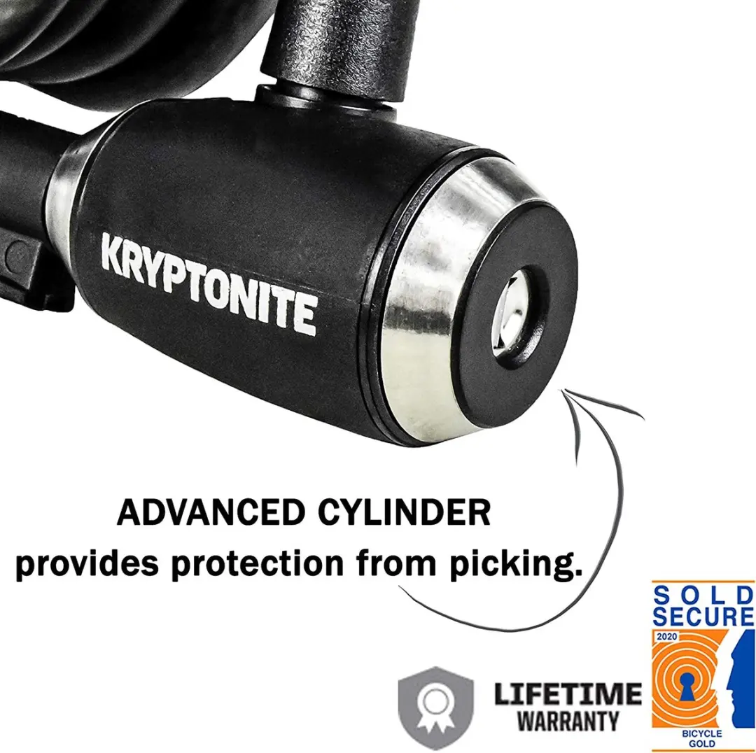 Kryptonite Kryptoflex Kabelslot 180cm - Staal - Zwart