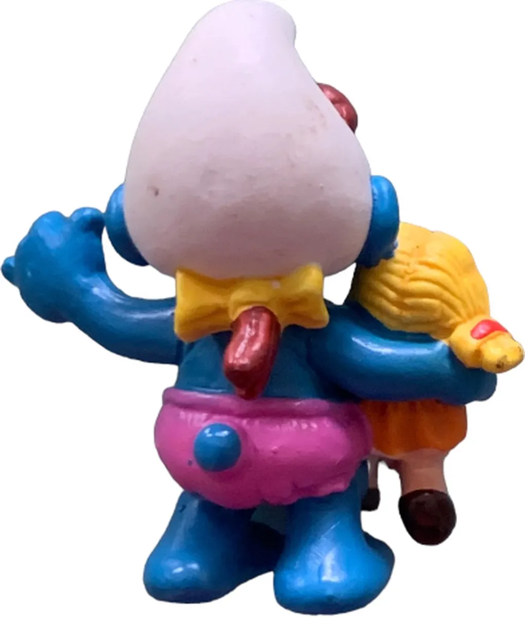 Schleich Smurfje met Baby Pop 20446 - 5cm - Blauw Roze