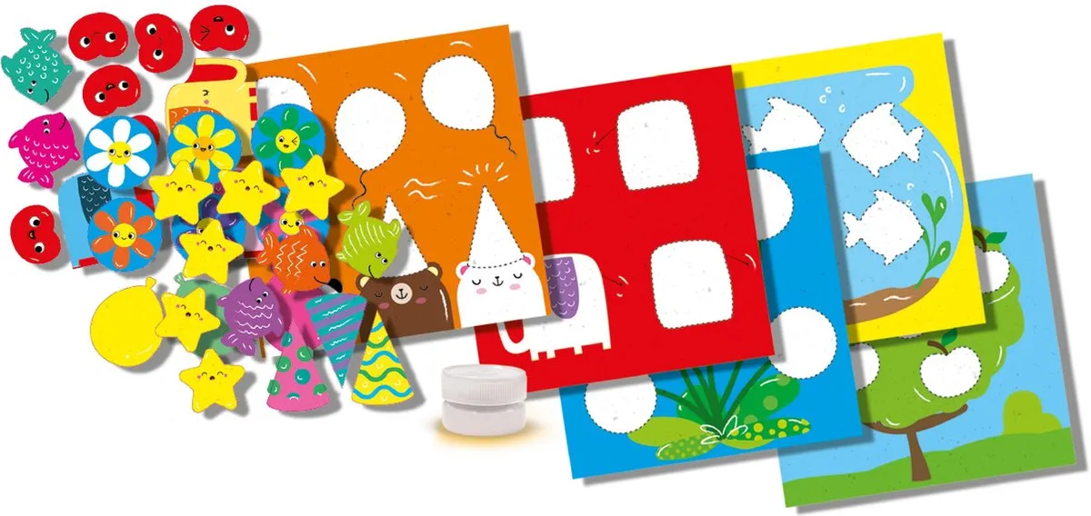 SES Creative My First Vormen Plakken - Educatief Speelgoed 3+ - 6 Kaarten