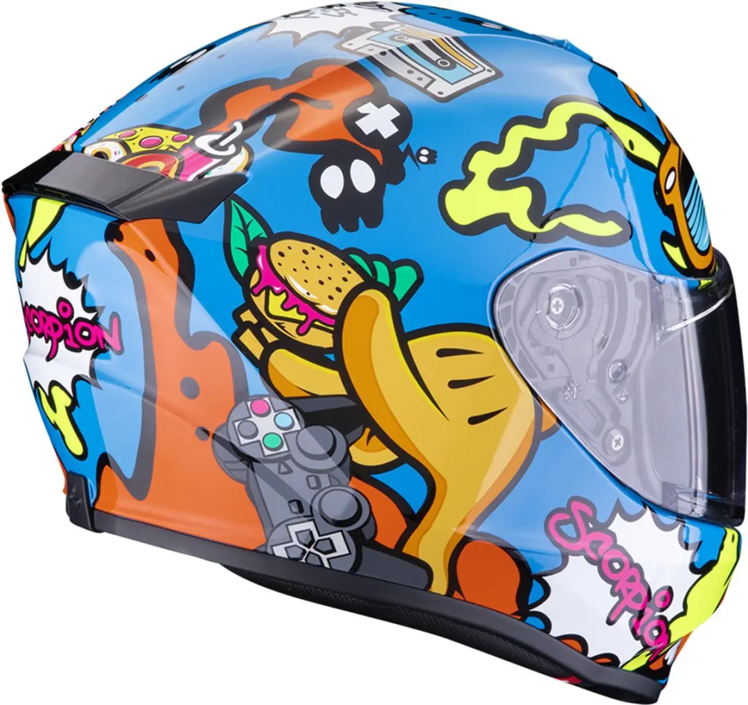 Scorpion EXO-JNR Fun Integraalhelm - S - Blauw/Oranje