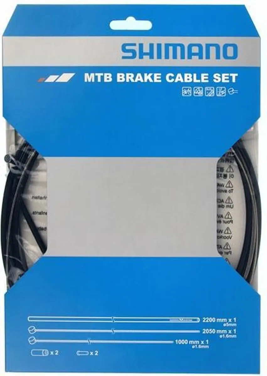 Shimano MTB Remkabelset M-System 2200mm - Zwart