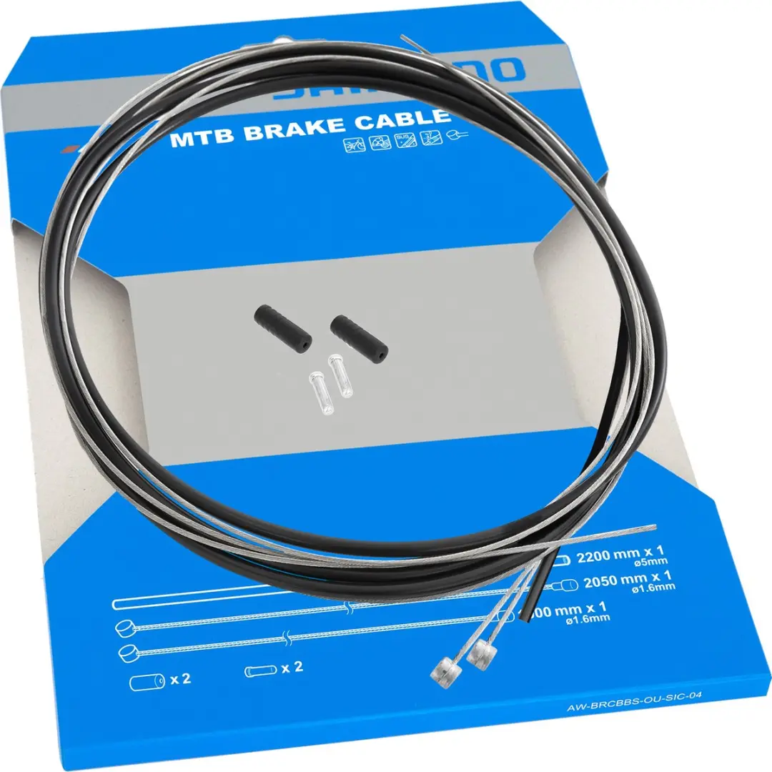 Shimano MTB Remkabelset M-System 2200mm - Zwart