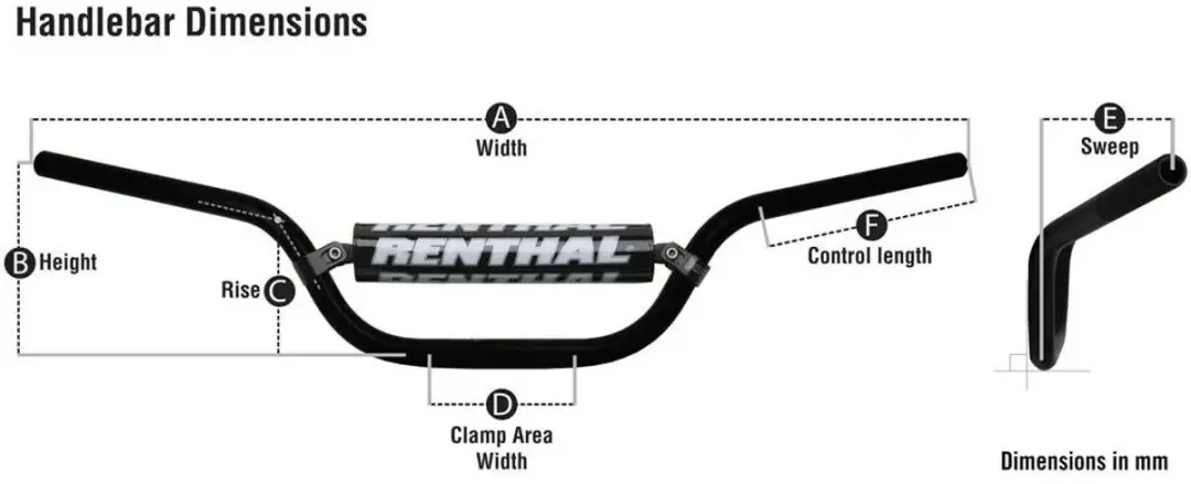 Renthal 994 KTM High Scrambler Stuur - 28.6mm/810mm - Oranje