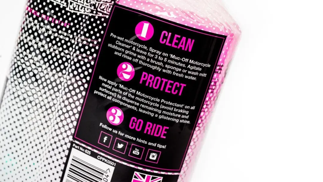 Muc-Off Motorcycle Care Duo Kit - 1,5L - Roze/Zwart