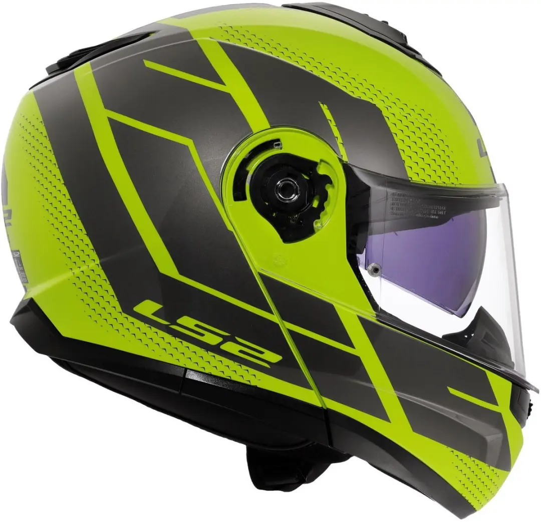 LS2 FF908 Strobe II Systeemhelm - XS - Geel/Grijs
