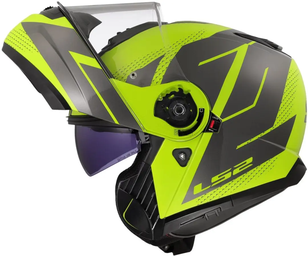 LS2 FF908 Strobe II Systeemhelm - XS - Geel/Grijs