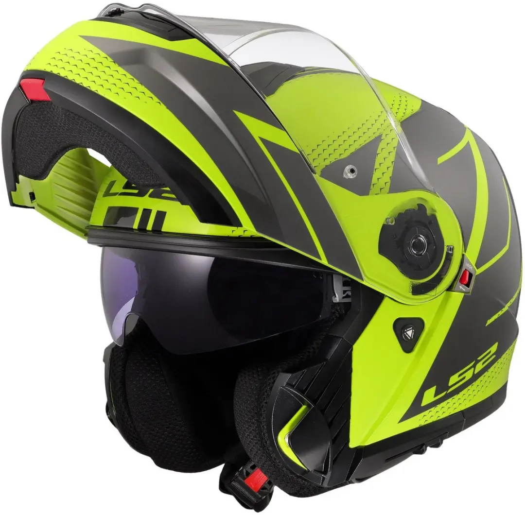 LS2 FF908 Strobe II Systeemhelm - XS - Geel/Grijs