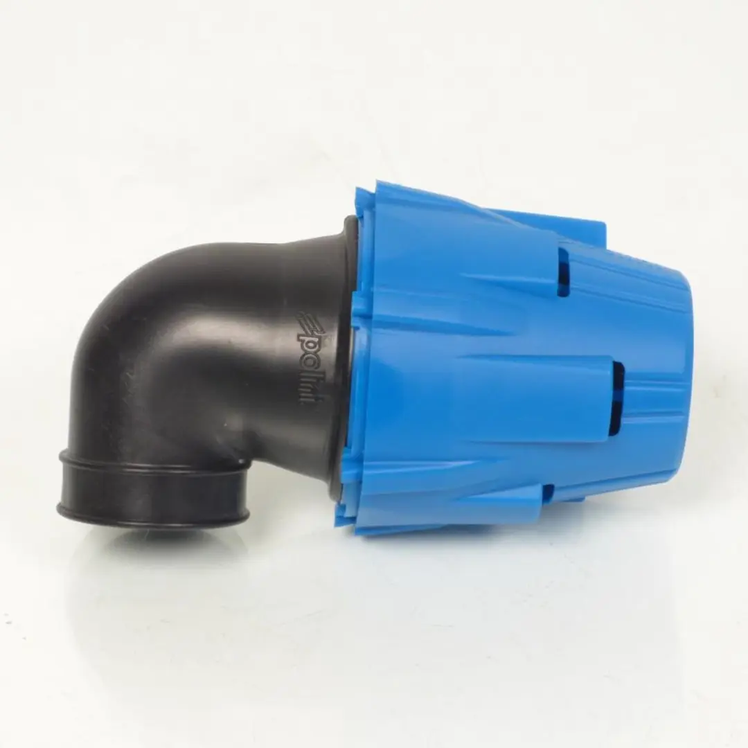 Cornet filtre à air coudée 90° Ø32mm Polini bleu 203.0182 pour moto carbu PH