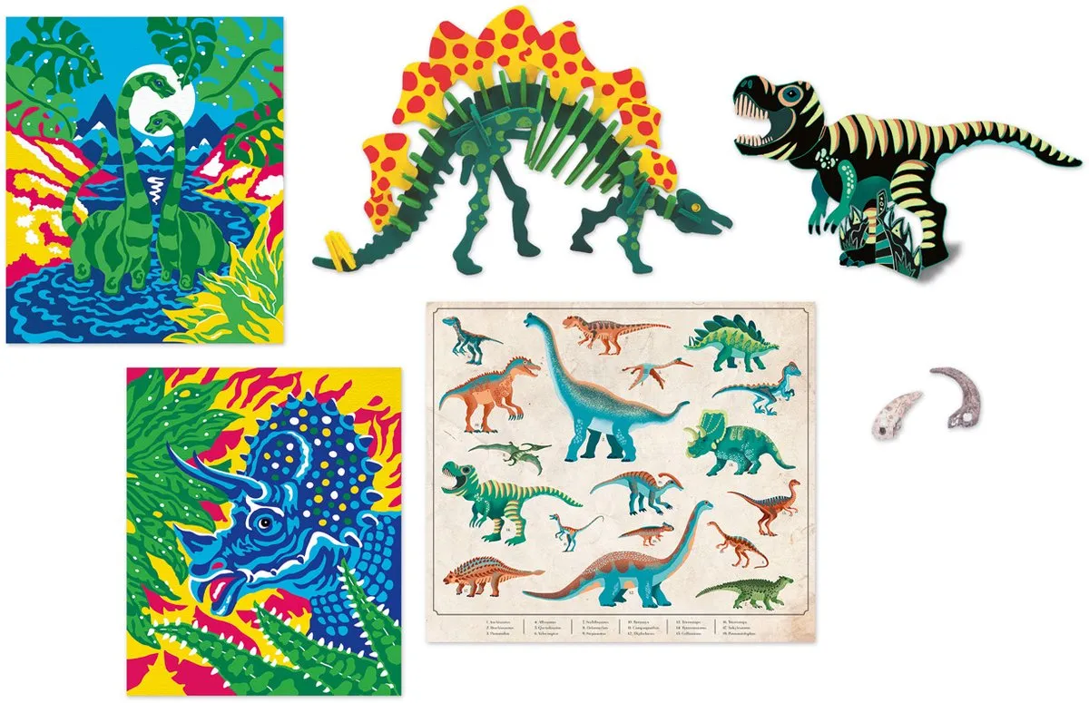 Janod Jurassic Explorer Koffer - 5 Activiteiten - Multikleur