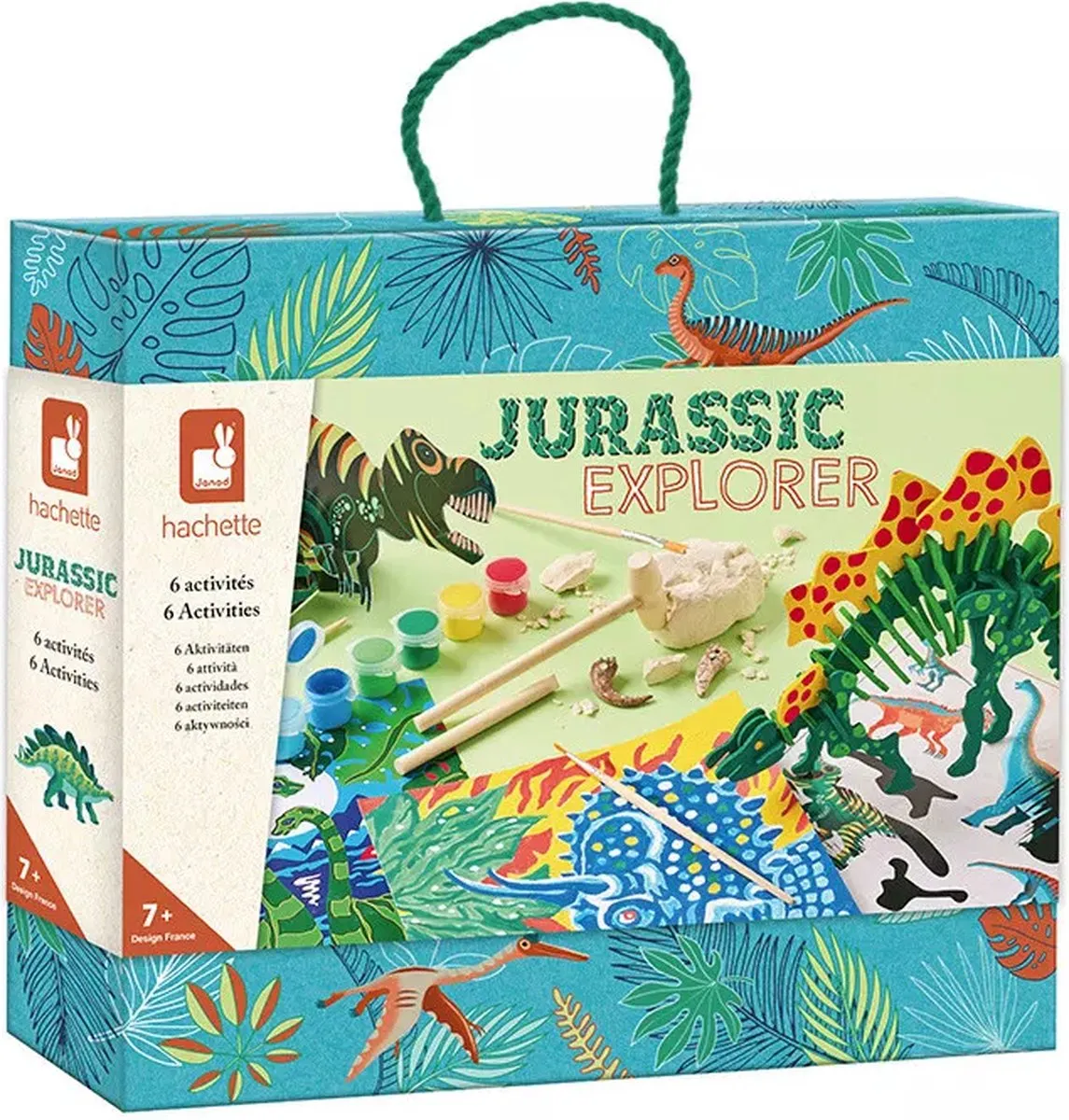 Janod Jurassic Explorer Koffer - 5 Activiteiten - Multikleur