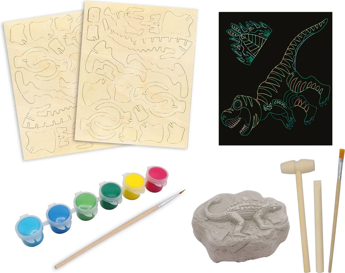 Janod Jurassic Explorer Koffer - 5 Activiteiten - Multikleur
