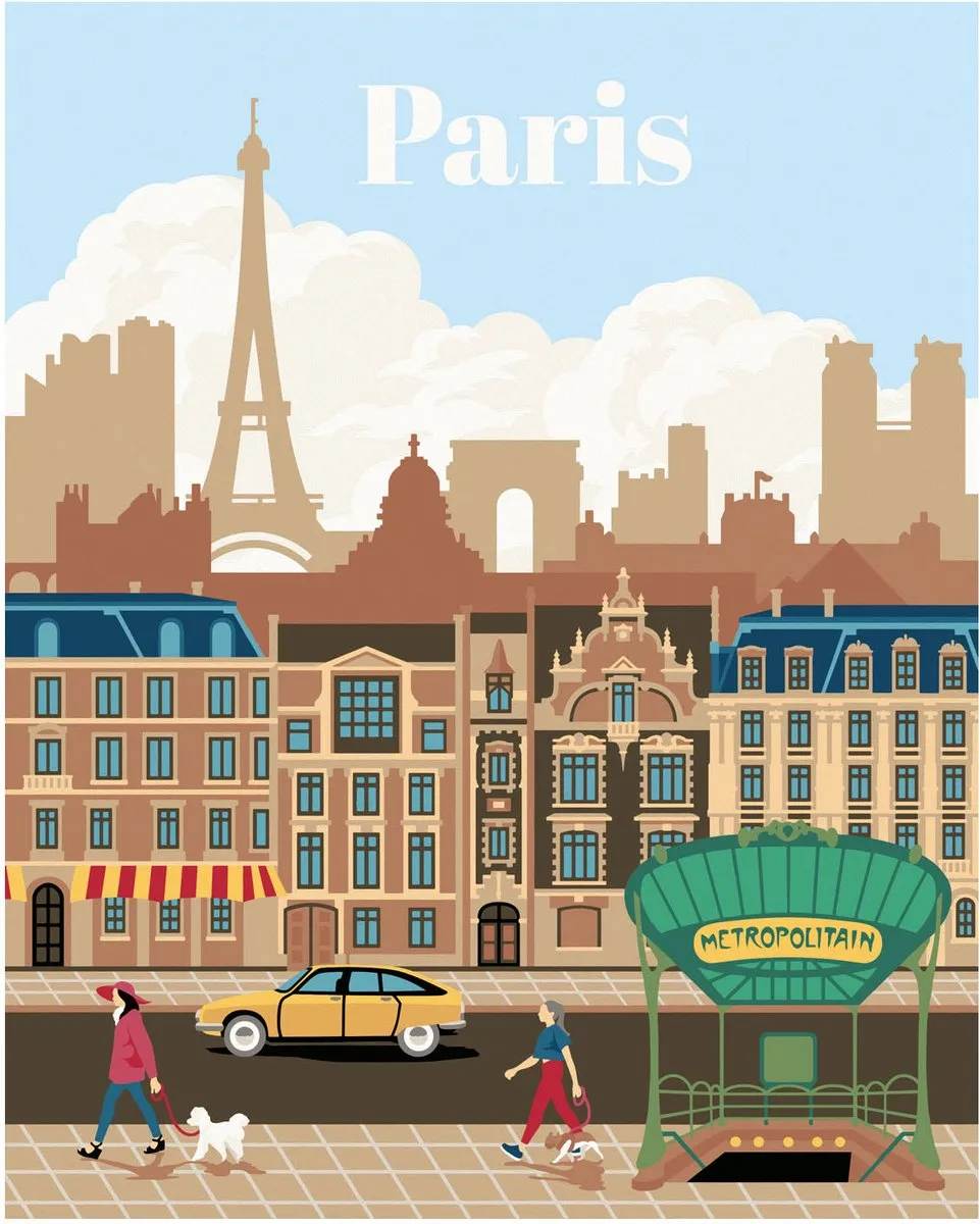 Ravensburger CreArt Colorful Paris Schilderen op nummer - Multicolor - 15 Kleuren - afbeelding 6 van 6