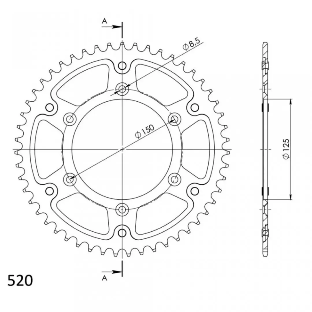 Couronne de transmission SUPERSPROX pour moto KTM 300 EXC 2007 à 2017 Neuf