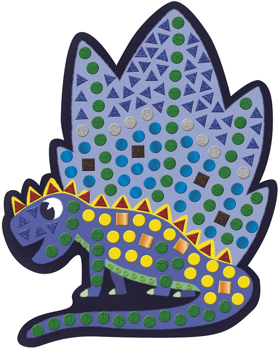 Janod Mozaïek Dinosaurus Knutselset - 1400 Stuks Multi - afbeelding 4 van 6