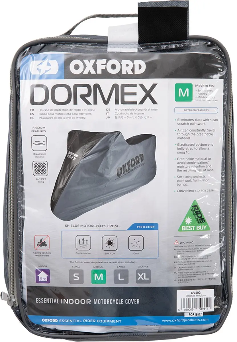 Oxford Dormex CV404 Motorhoes - XL - Grijs/zwart