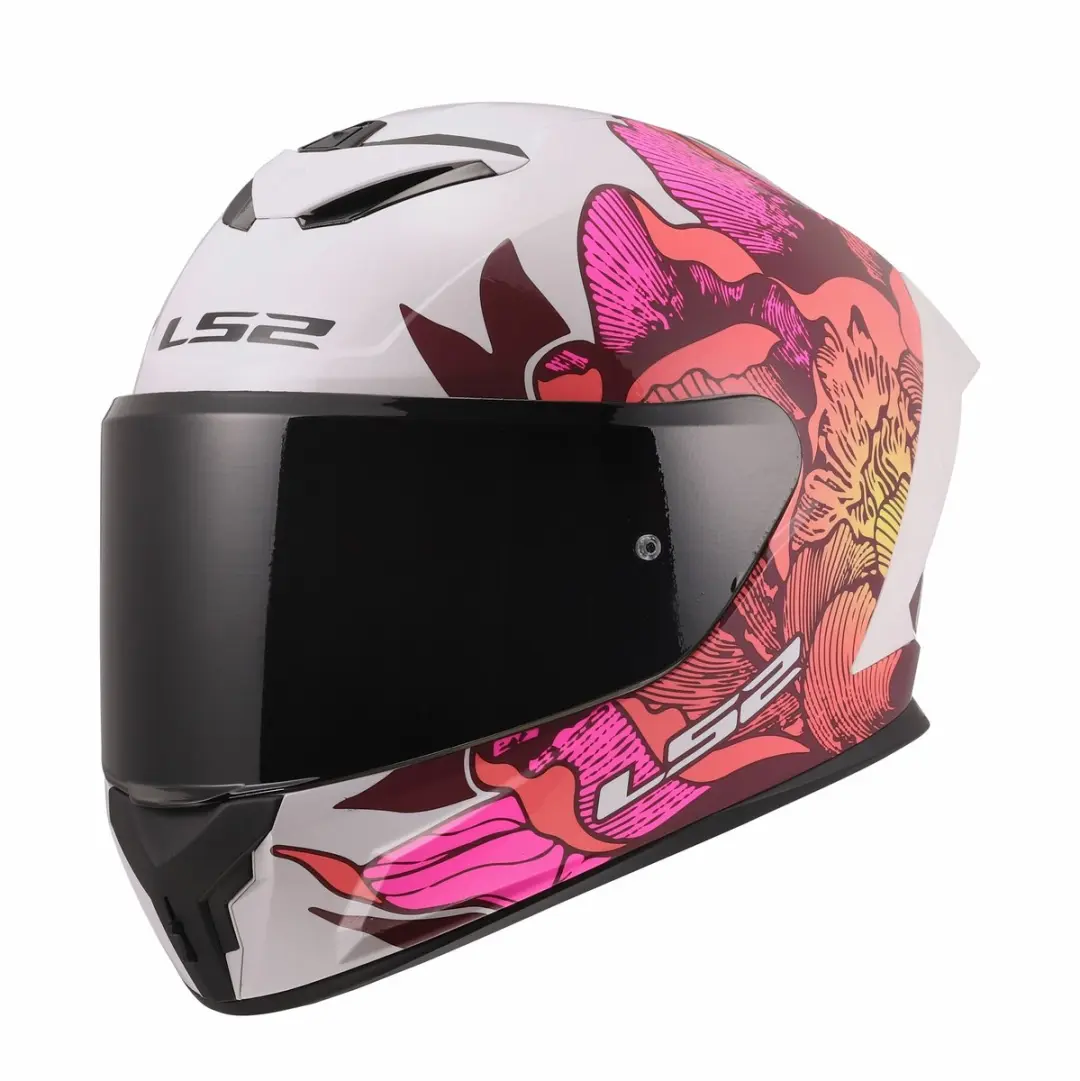 LS2 Helm Rapid III Poppies II FF820 - L - Wit/Rozig