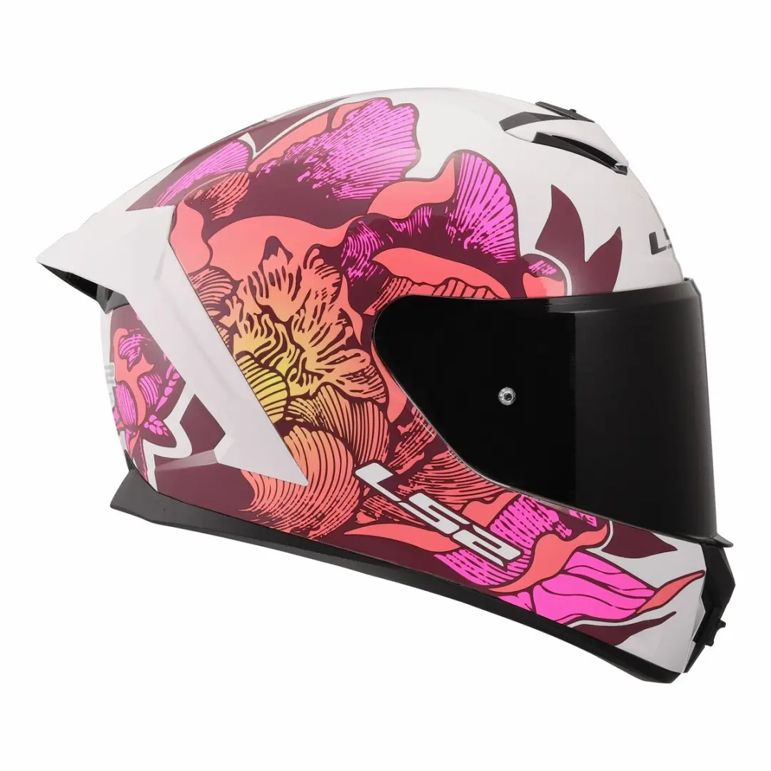 LS2 Helm Rapid III Poppies II FF820 - L - Wit/Rozig