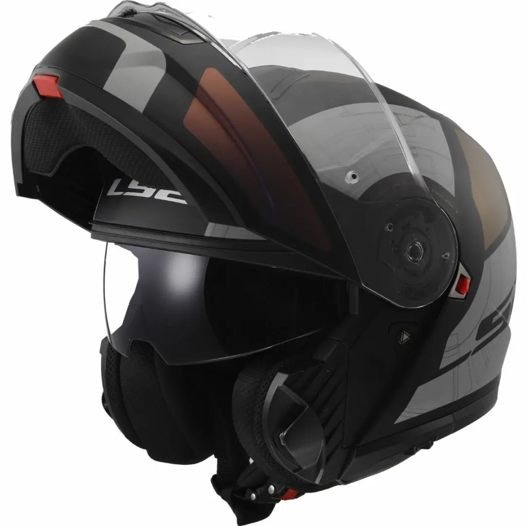 LS2 FF908 Strobe II Orion Systeemhelm - XXXL - Mat Zwart Paars Blauw