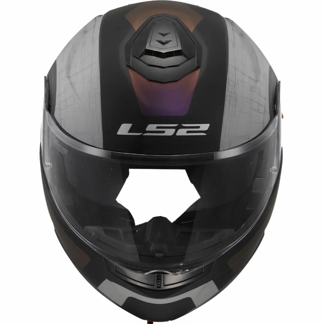 LS2 FF908 Strobe II Orion Systeemhelm - XXXL - Mat Zwart Paars Blauw