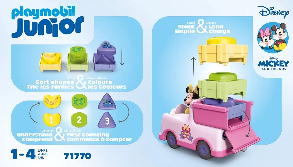 Playmobil Minnie Mouse Fruit Sorteerwagen 71770 - Multicolor
