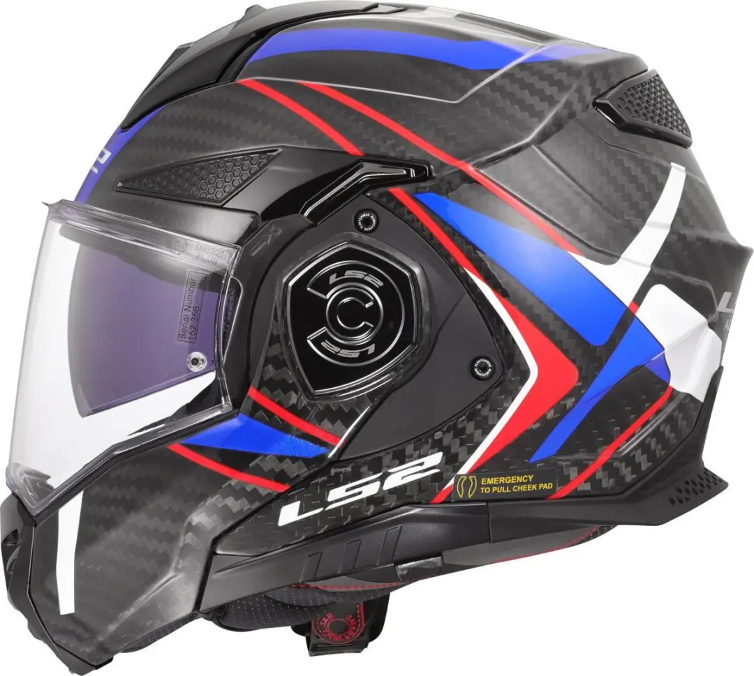 LS2 FF901 Advant X C Future II Systeemhelm - M - Wit/Blauw