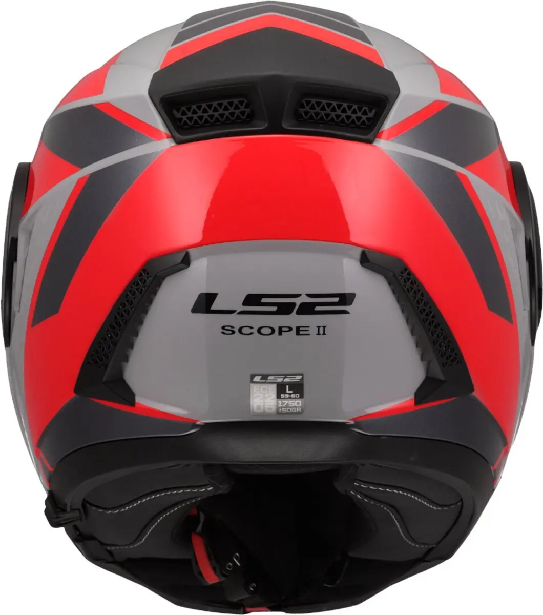 LS2 FF902 Scope II Systeemhelm - XS - Grijs/Rood